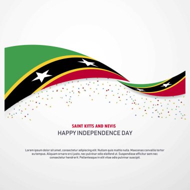 Saint Kitts ve Nevis mutlu bağımsızlık günü arka plan