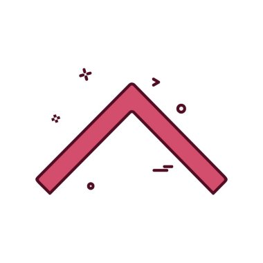 Yukarı ok simgesi tasarım vektörü