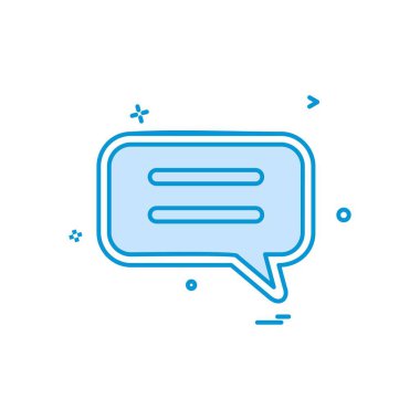 Sohbet simgesi tasarım vektörü