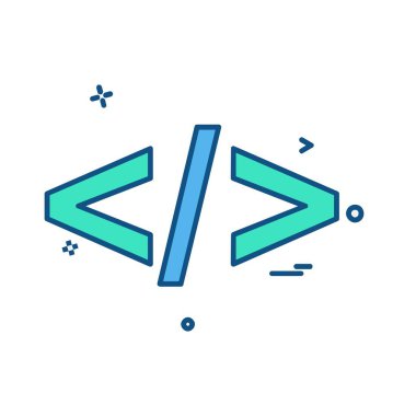 Kod simgesi tasarım vektörü