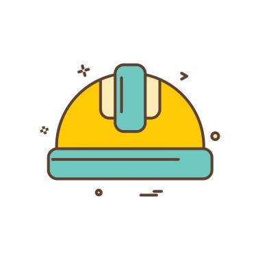 Kask işgücü vektör tasarımı