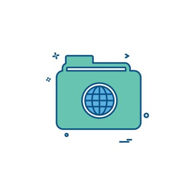 Klasör simge tasarlamak vektör