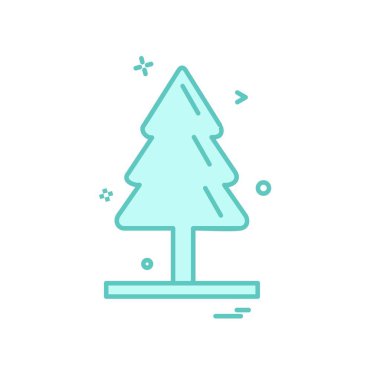 Noel ağacı simge tasarlamak vektör