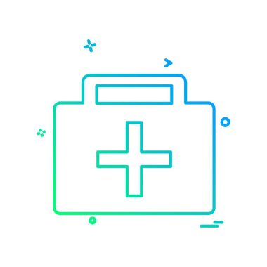 İlk yardım kutusu simge tasarlamak vektör