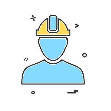 Erkek avatar simge tasarlamak vektör