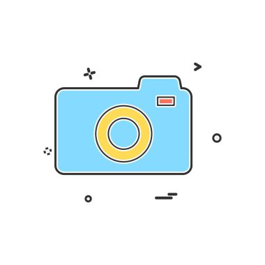 Kamera simgesi tasarım vektörü