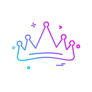 Taç simge tasarlamak vektör