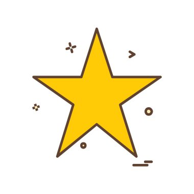 Yıldız simgesi tasarlamak vektör 