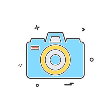 Kamera simgesi tasarım vektörü