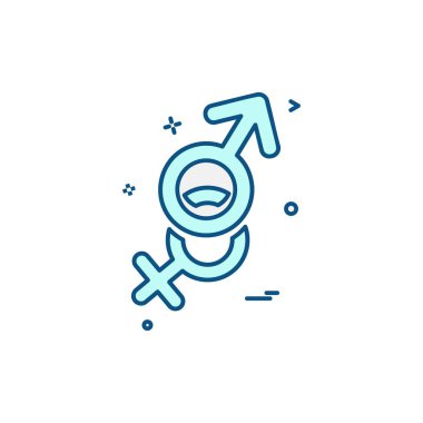 Sevgililer günü simgesi tasarım, renkli vektör çizim