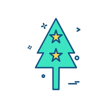 Ağaç simgesi tasarım vektörü