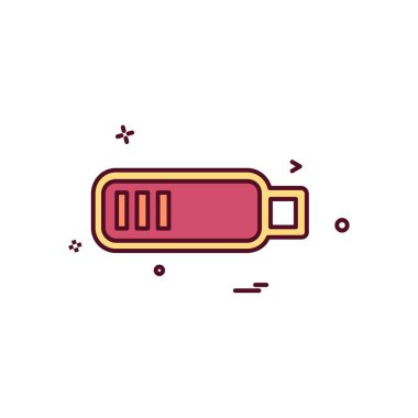 Batarya simgesi tasarım vektörü