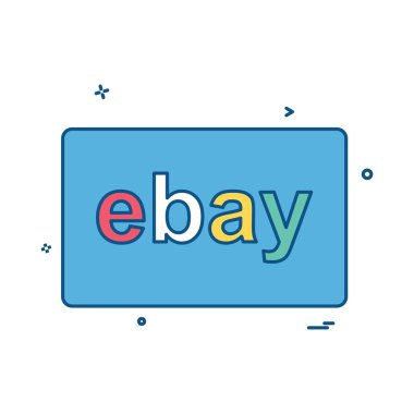 Ebay kart tasarım vektörü 