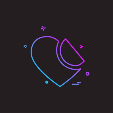 Kalp simgesi tasarım, Sevgililer günü için vektör çizim