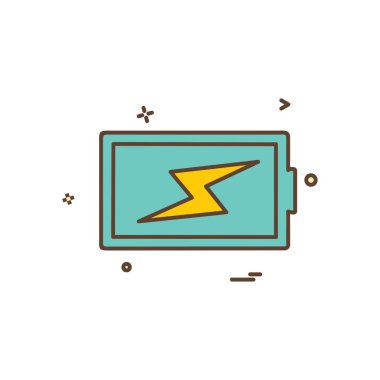 Batarya simgesi tasarım vektörü