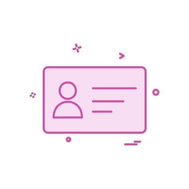 ID kart simgesi vektör illüstrasyonu 