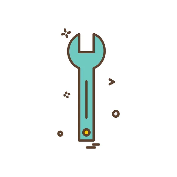 Hardware Werkzeug Icon Design Bunte Vektorillustration — Stockvektor