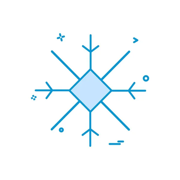 Snow Flake Icon Vector White Background — Stock Vector