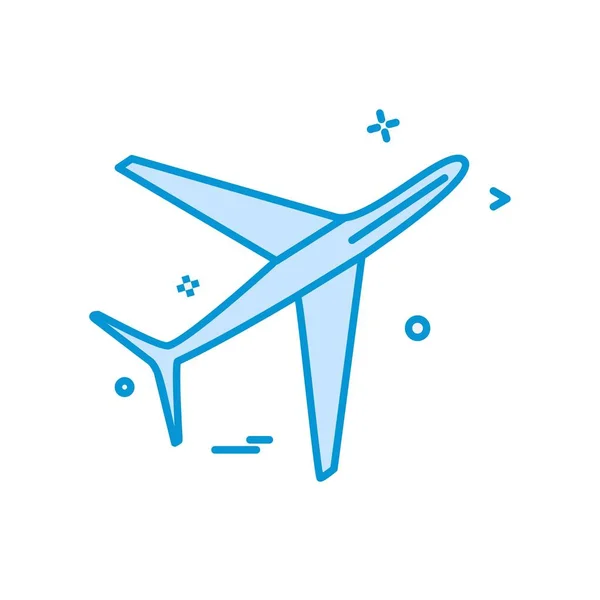 Aeroplane Icon Design Vector — Stock Vector