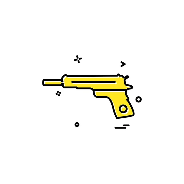 Pistola Icono Diseño Vector — Vector de stock