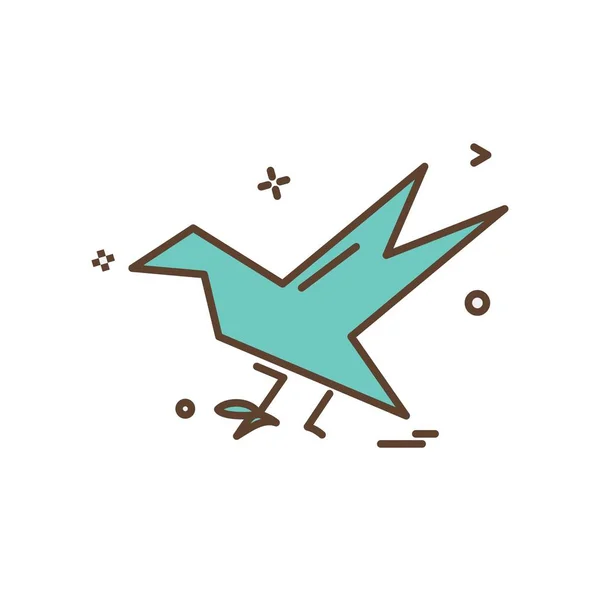Pájaro Icono Diseño Vector — Vector de stock