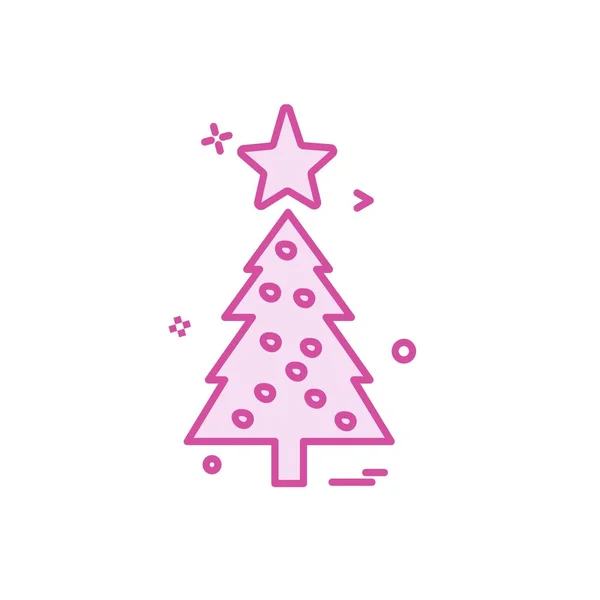 Weihnachtsbaum Symbol Design Vektor — Stockvektor