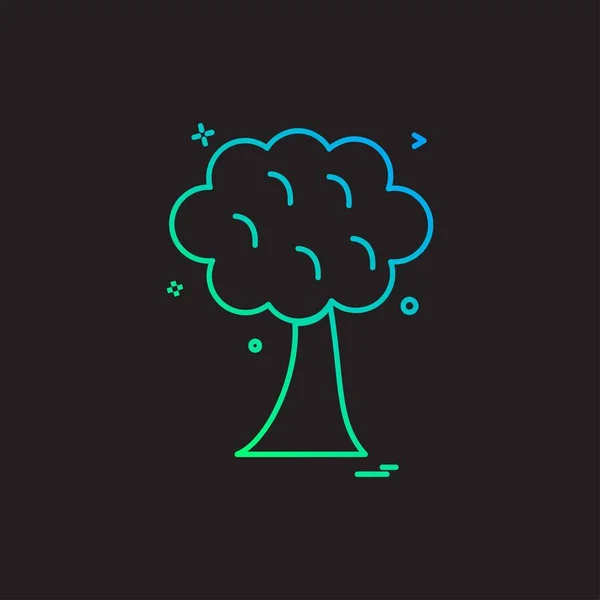 Árbol Icono Diseño Vector — Vector de stock