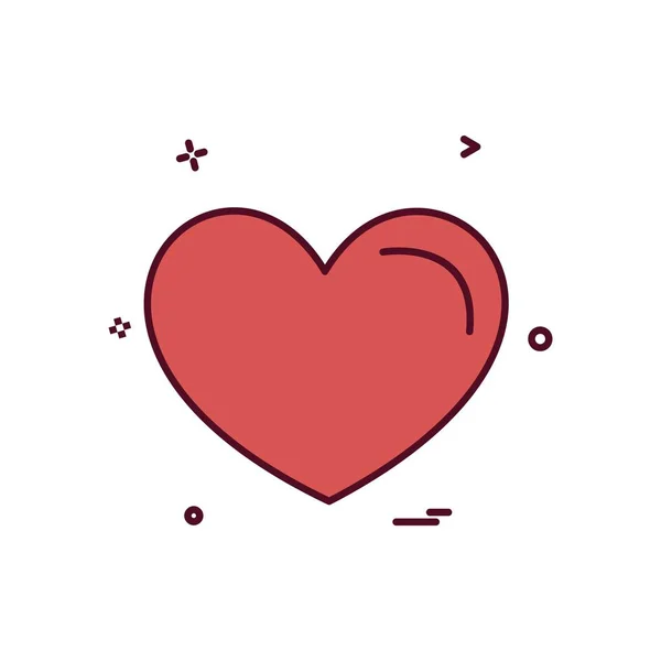 Srdce Ikony Designu Vektorové Ilustrace Pro Valentýna — Stockový vektor