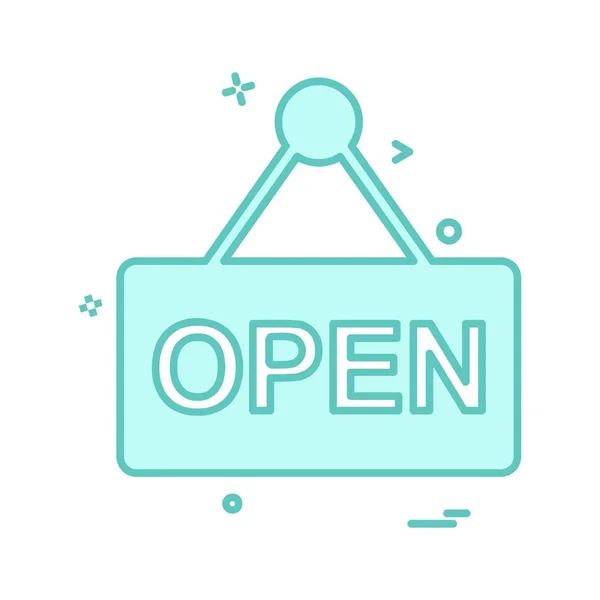 Open Board Icon Design Vector — Stock Vector