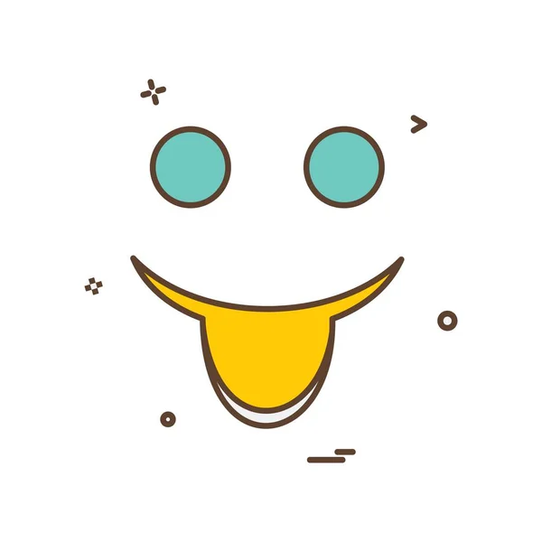 Vetor Design Ícone Feliz Emoji —  Vetores de Stock