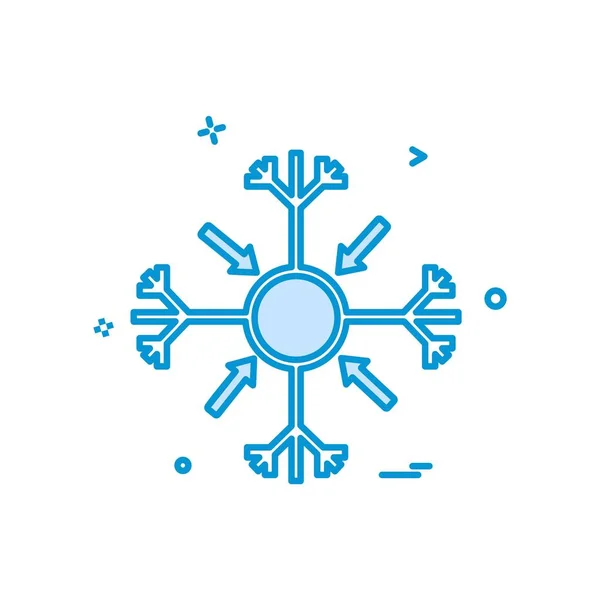 Snowflakes Christmas Icon Design Vector — Stock Vector