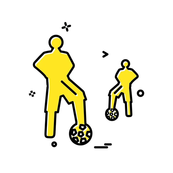 Voetbal Pictogram Ontwerp Vector — Stockvector