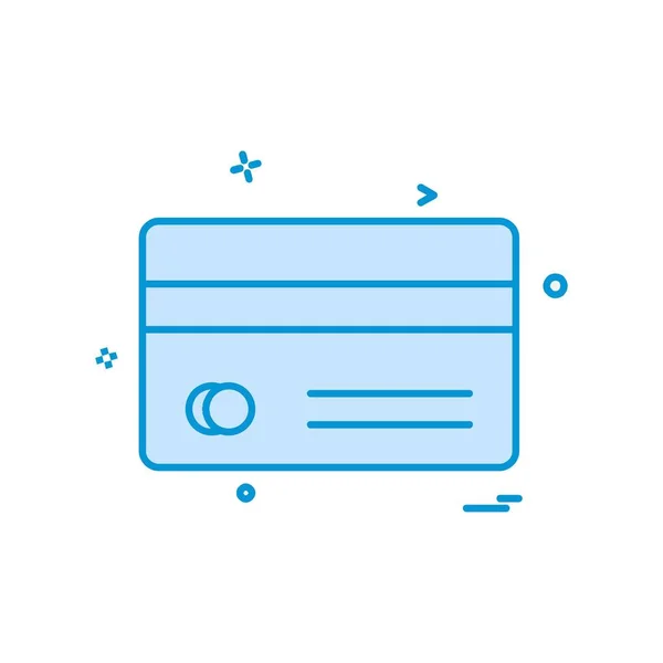 Kreditkarten Icon Design Bunte Vektorillustration — Stockvektor