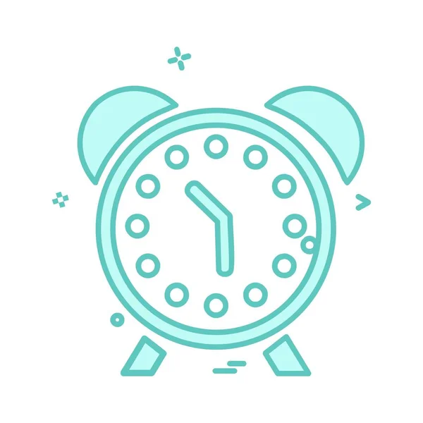 Reloj Icono Plano Vector Ilustración — Vector de stock