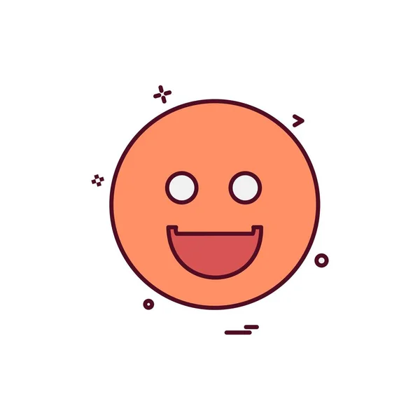 Emoji Simgesi Tasarım Renkli Vektör Çizim — Stok Vektör