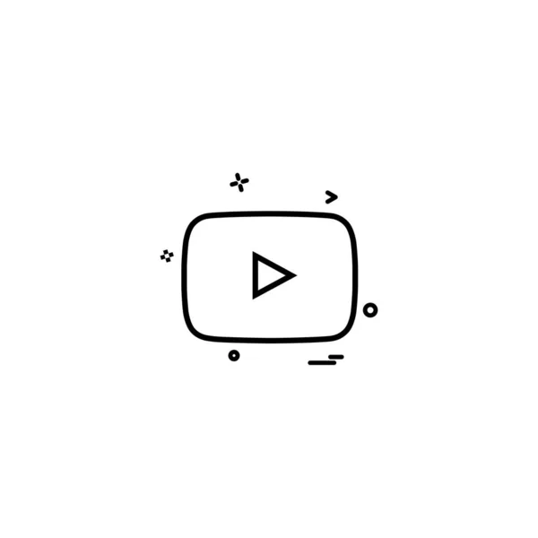 Youtube 아이콘 디자인 — 스톡 벡터