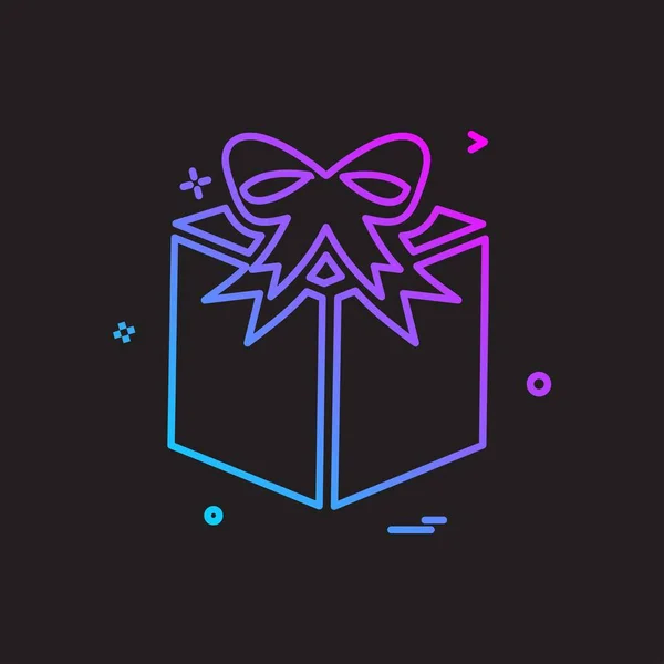 Geschenkbox Symbol Design Vektor Illustration — Stockvektor