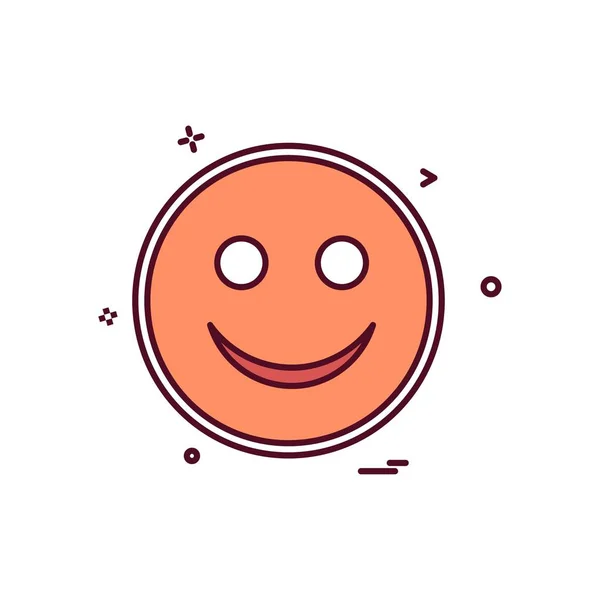 Conception Icône Emoji Heureux Illustration Vectorielle Colorée — Image vectorielle