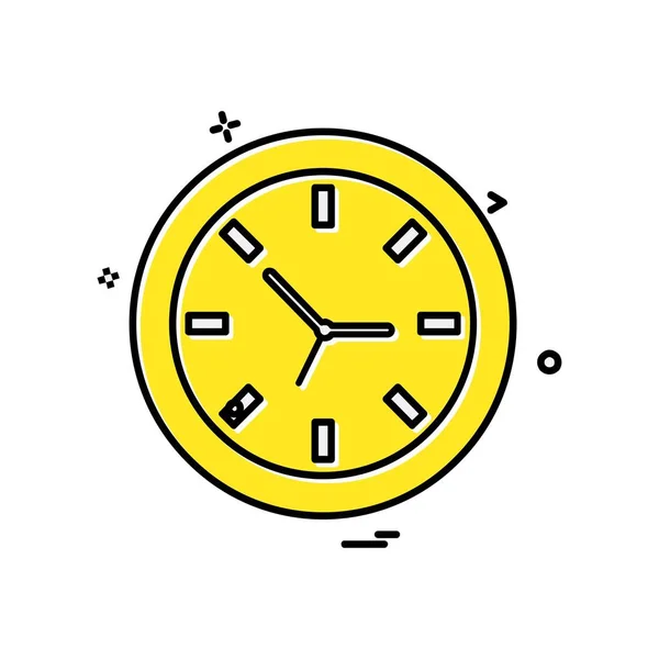 Uhr Flache Icon Vektor Illustration — Stockvektor