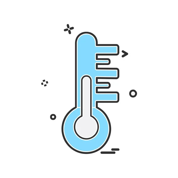 Θερμοκρασία Εικονίδιο Σχεδιασμός Διάνυσμα — Διανυσματικό Αρχείο