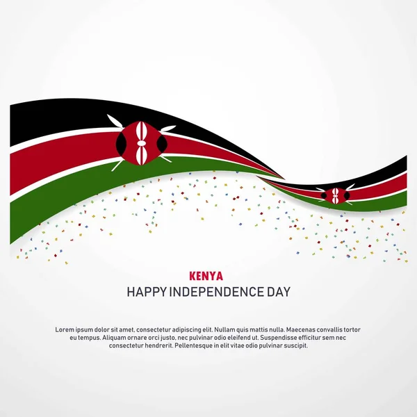 Kenia Glücklicher Unabhängigkeitstag — Stockvektor