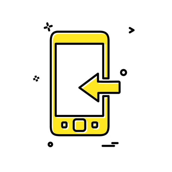 Teléfono Icono Diseño Vector — Vector de stock