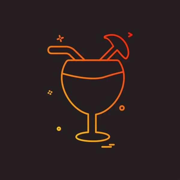 Drink Icon Design Bunte Vektorillustration — Stockvektor