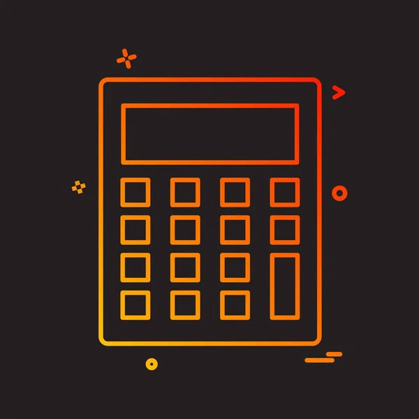 Calculator Icon Vector Design — Stock Vector