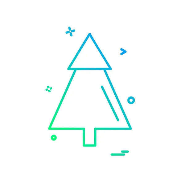 Weihnachtsbaum Symbol Design Vektor — Stockvektor