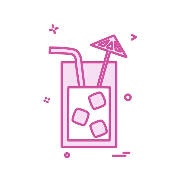 Drink Pictogram Ontwerp Kleurrijke Vectorillustratie — Stockvector