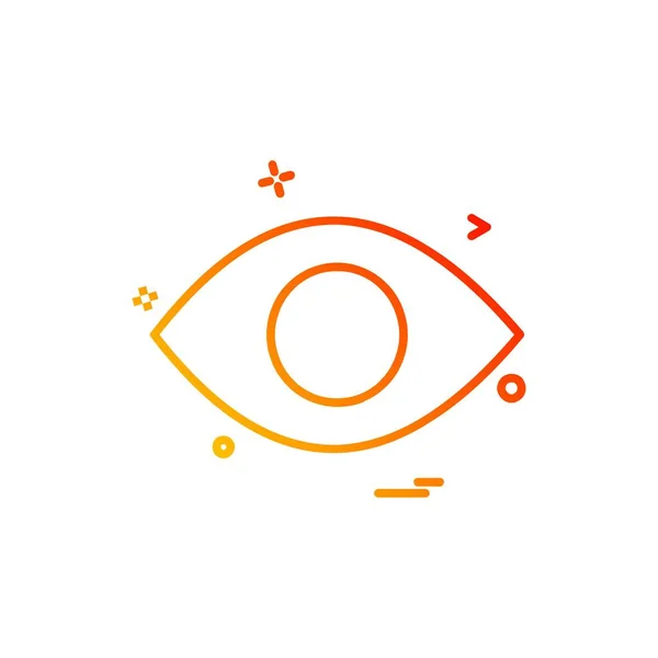 Oog Pictogram Ontwerp Vector — Stockvector