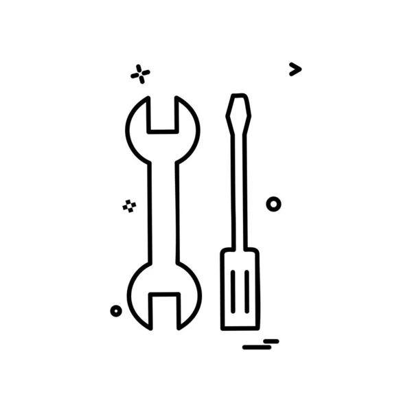 Dienstleistungen Einstellung Werkzeuge Schraubenschlüssel Symbol Vektor Design — Stockvektor