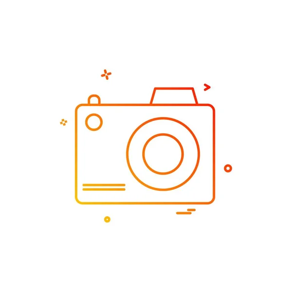 Camera Icon Design Vector — Stock Vector