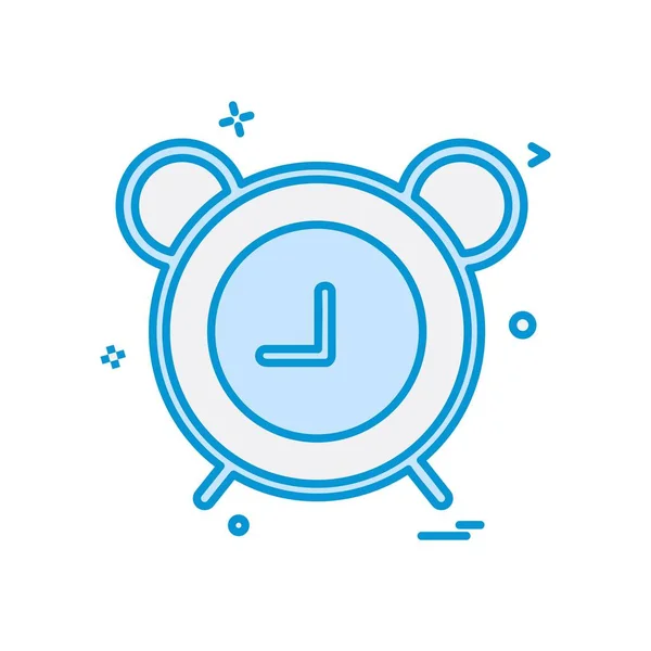 Reloj Icono Plano Vector Ilustración — Archivo Imágenes Vectoriales